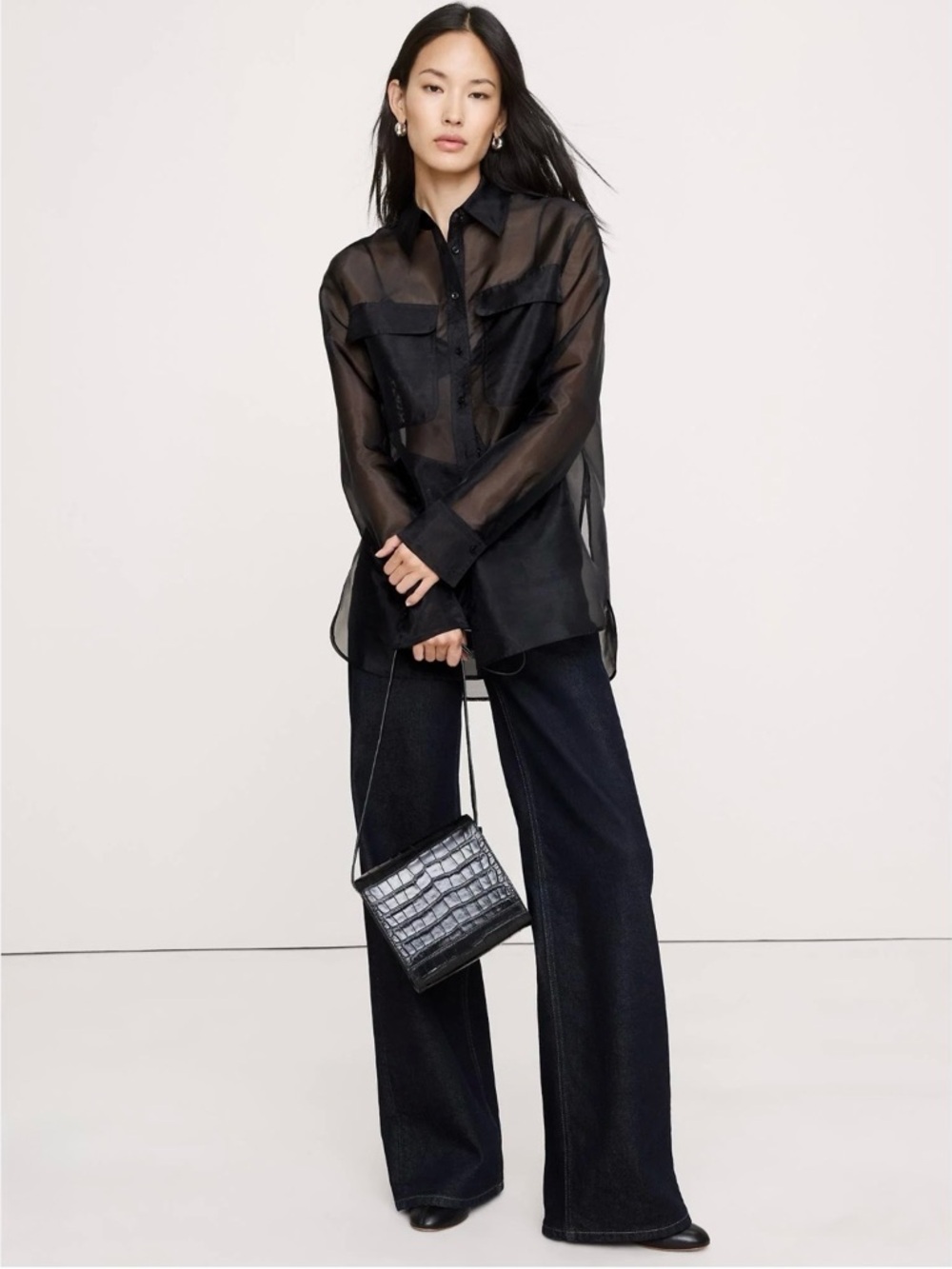 Banana Republic Organza Utility Shirt